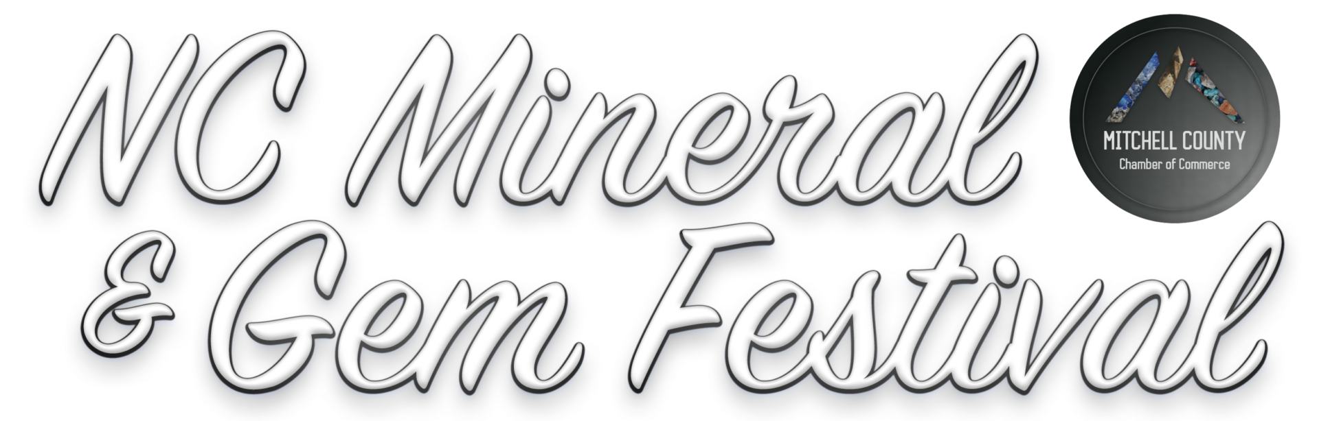 NC Mineral and Gem Festival with Mitchell County Chamber of Commerce Logo
